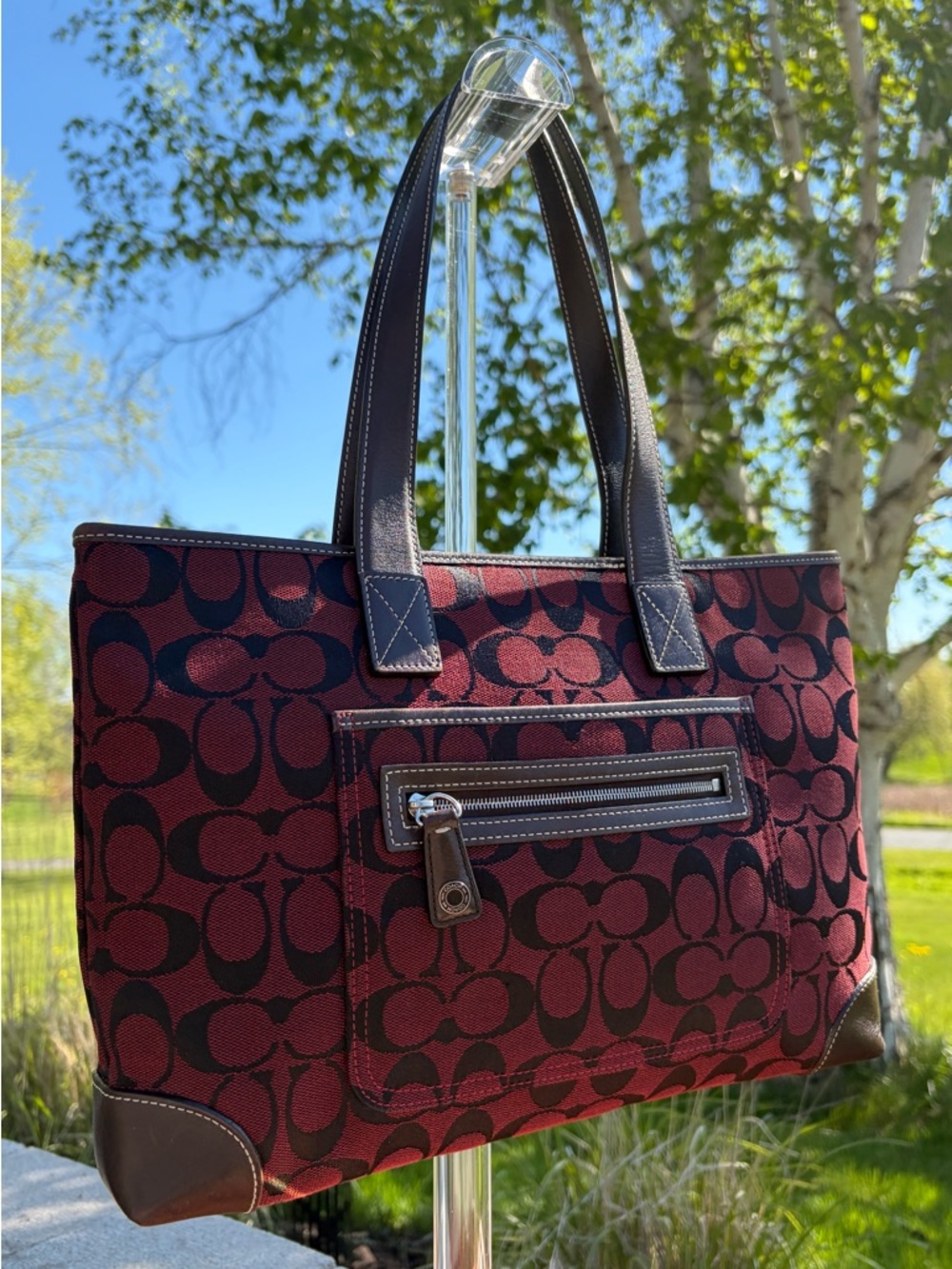 Vintage COACH Signature Slim Shoulder Tote EUCc - Picture 15 of 17